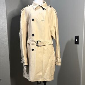 Zara Tan Trench Coat with Dark Buttons